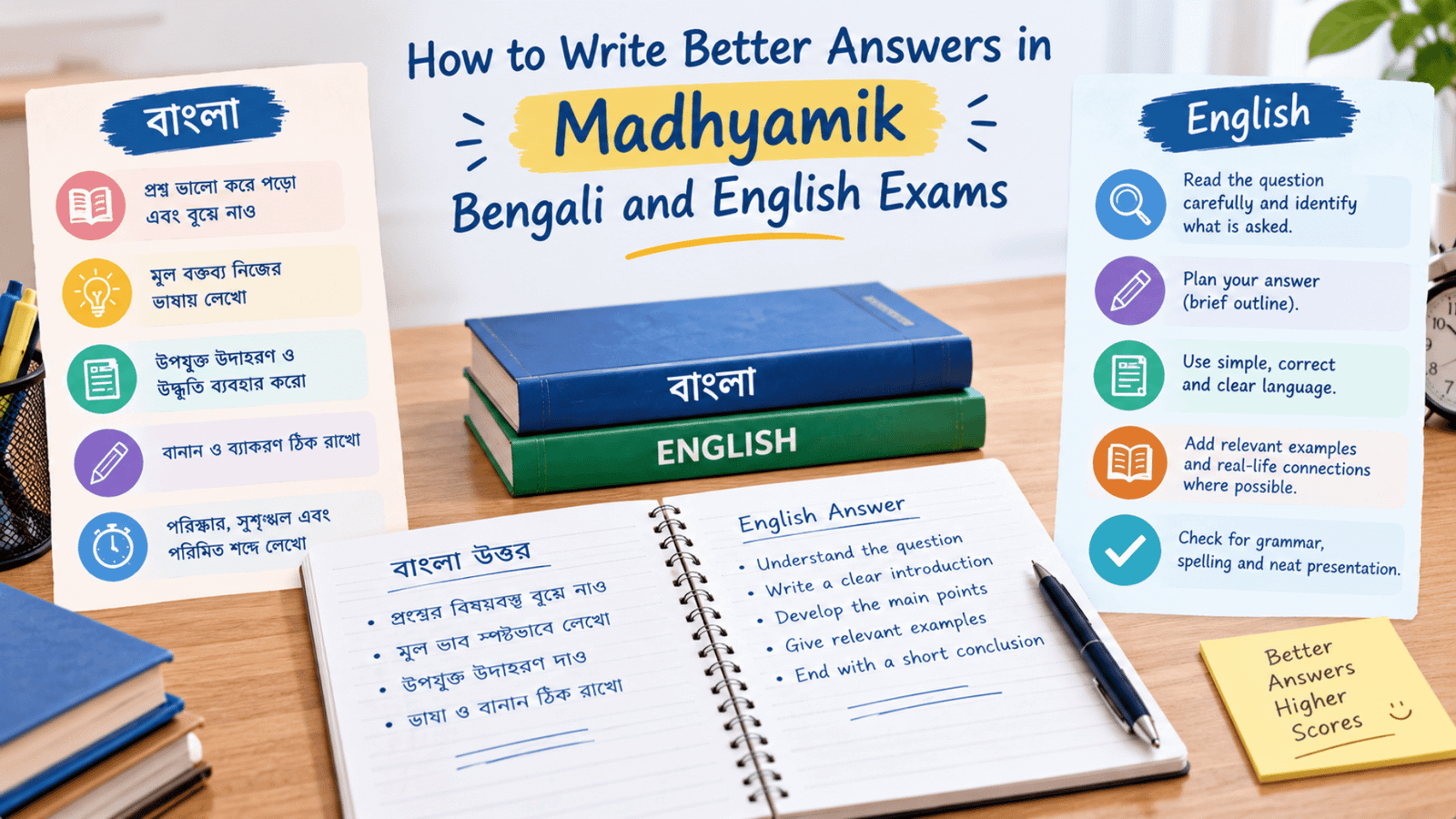 How to Write Better Answers in Madhyamik Bengali and English Exams